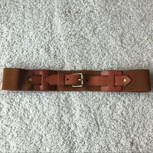 Bdg stretch with leather front belt